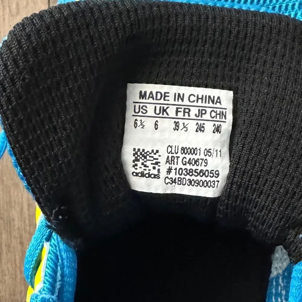 Adidas SRS.3 Blue Yellow Unisex Field Hockey Shoe M6.5 W8 NWT - Picture 7 of 9